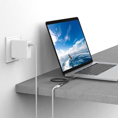 NÖRDIC 2m USB2.0 USB-C ha til C ho skjøtekabel 2,4A 480Mbps 12W