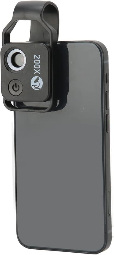 APEXEL 200x Mobilmikroskop, Mini Lommermikroskop, 6 LED-lysguider, 2 nivåer av lysstyrkejustering, Forstørrelses Makrolinsekit for Mobilkamera