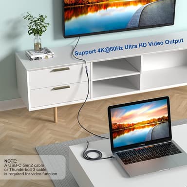 NÖRDIC 1,5m USB3.2 Gen2 USB-C-forlengelseskabel ha til ho 10Gbps 5A 100W Thunderbolt3