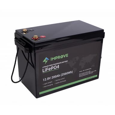 IMPROVE Lithium Batteri 12V 200Ah (LiFePO4) BMS 200A