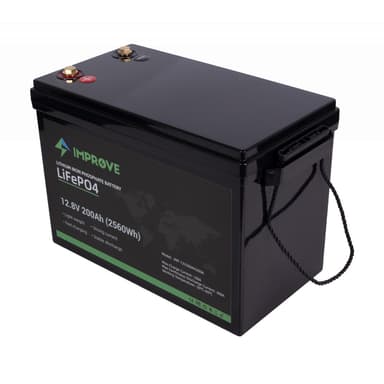 IMPROVE Lithium Batteri 12V 200Ah (LiFePO4) BMS 200A