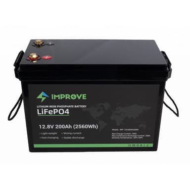 IMPROVE Lithium Batteri 12V 200Ah (LiFePO4) BMS 200A