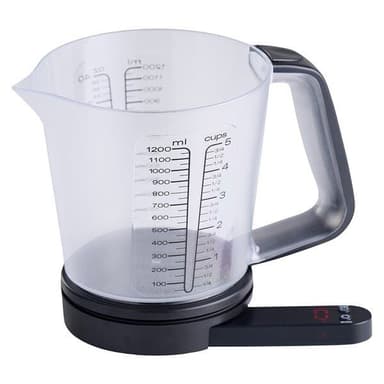 Kjøkkenvekt med 1200 ml målekanne og LCD-display