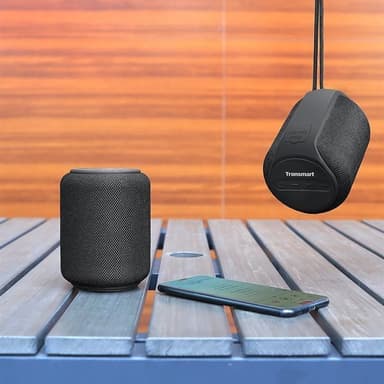 Tronsmart T6 Bluetooth-høyttaler 15 W med dyp bass og IPX6-vanntetthet - Svart