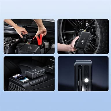 Baseus Super Energy 4i1 600A Powerbank / Kompressor / Lommelykt / Jump Starter