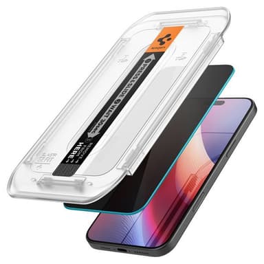 Spigen Glas.Tr Ez Fit skjermbeskytter for personvern for iPhone 16 Pro 2-pakning
