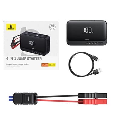 Baseus Super Energy 4i1 600A Powerbank / Kompressor / Lommelykt / Jump Starter