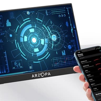 Arzopa A1 15,6"" bærbar skjerm med Full HD og USB-C-tilkobling