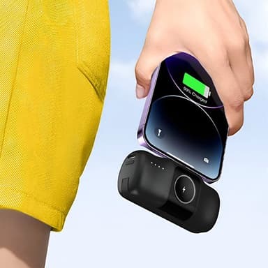 Wozinsky Powerbank 5000mAh 15W med lynkontakt, USB-C og trådløs lading for Apple Watch