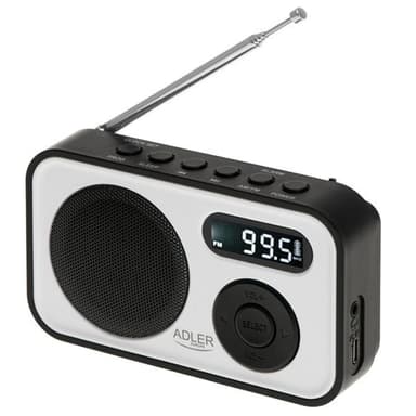 Adler FM-radio med PPL og LCD-skjerm