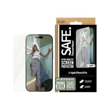 SAFE by PanzerGlass skjermbeskytter for iPhone 16 Pro