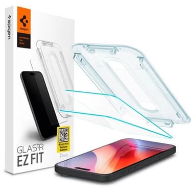 Spigen Glass TR EZ.Fit herdet skjermbeskytter for iPhone 16 Pro Max 2-pk