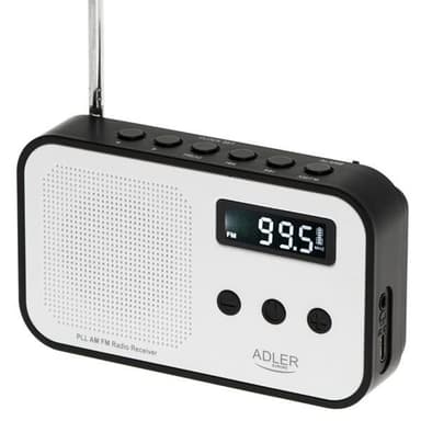 Adler FM-radio med PPL og LCD-skjerm