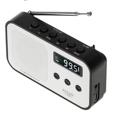 Adler FM-radio med PPL og LCD-skjerm