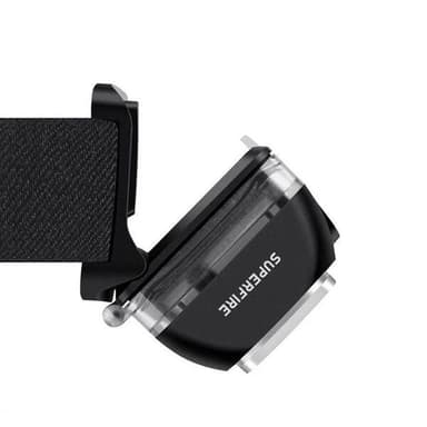 Superfire HL07 LED-hodelykt med 320 lm, 5 lysmoduser og bevegelsessensor