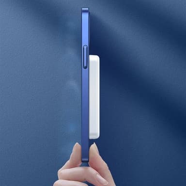 Powerbank 5000 mAh med MagSafe og trådløs lading - Hvit