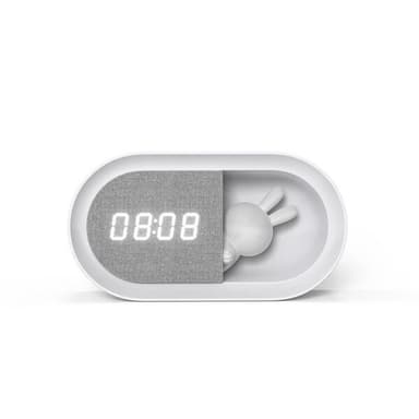 Forverer LED-vekkerklokke med nattlys - Bunny/White