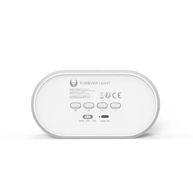 Forverer LED-vekkerklokke med nattlys - Bunny/White