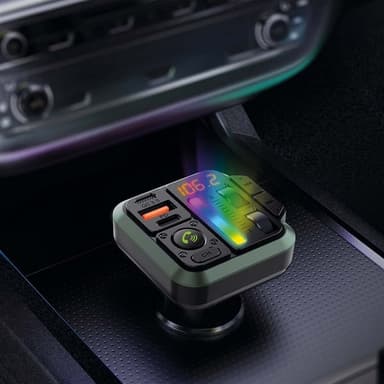 Nedis FM-sender med Bluetooth og håndfrifunksjon
