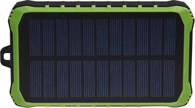 Denver 10000mAh solcelle-powerbank med håndsveiv (sort/grønn)