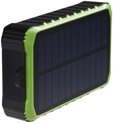 Denver 10000mAh solcelle-powerbank med håndsveiv (sort/grønn)