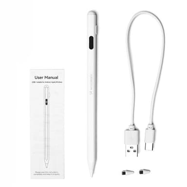 Wozinsky Universal stylus med presisjon og hurtiglading - Hvit