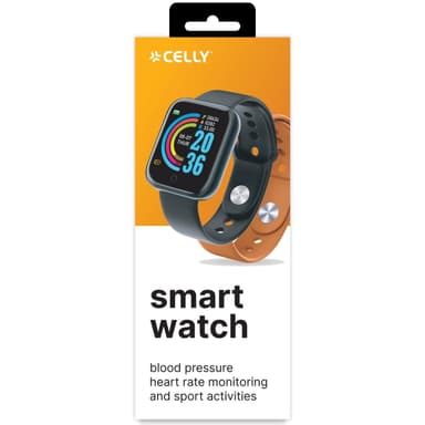 Celly Trainerbeat Smartwatch med to reimer Svart + oransje