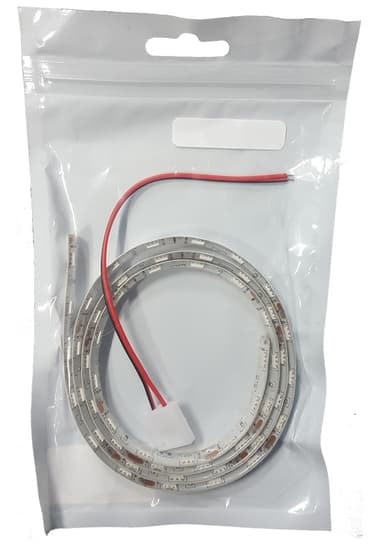 Hvit LED stripe med dobbeltklebende tape, SMD, 60cm