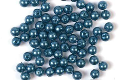 Plastperler 3 mm 500 g, blå