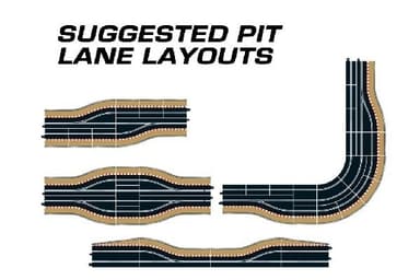 Scalextric 2stk Pit Lane - venstre