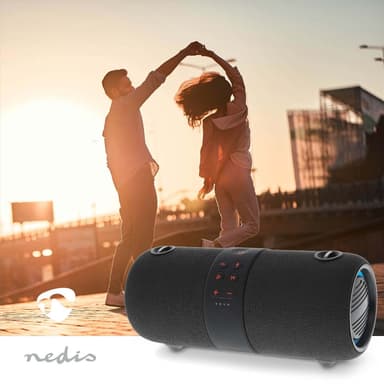 Nedis Bluetooth® Speaker | Maksimal batteritid: 6.5 timer | Håndholdt design | 40 W | Stereo | Innebygd mikrofon | IPX6 | Linkable | Sort