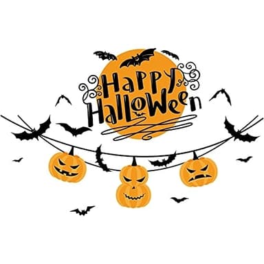 Veggdekorasjon med Halloween-motiv, Happy Halloween 60x45cm