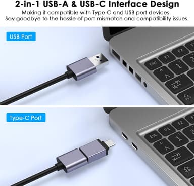 HDMI 4K 30Hz til USB3.0-adapter for videoopptak USB-A og USB-C