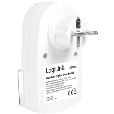 LogiLink Utendørs timer Digital 1800W IP44
