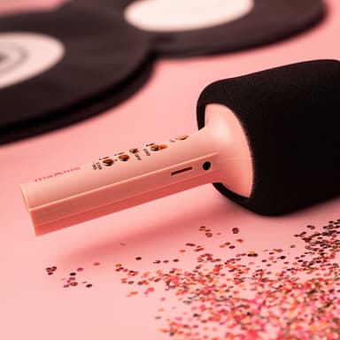 Maxlife MXBM-600 - Trådløs karaokemikrofon med innebygd høyttaler, rosa