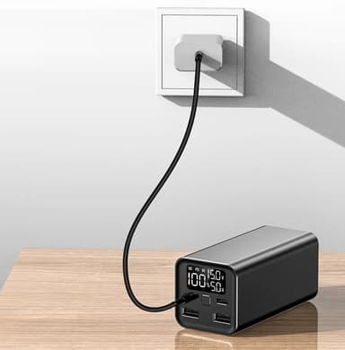 Powerbank 20000mAh 65W QC3.0 hurtiglading for telefon og bærbar PC