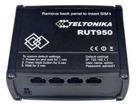 TELTONIKA RUT950 GSM-3G-4G-ruter, dual sim, 4G opp til 150 Mbps, svart