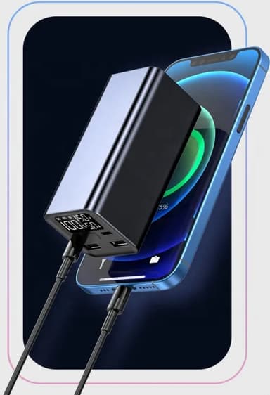Powerbank 20000mAh 65W QC3.0 hurtiglading for telefon og bærbar PC