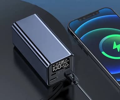Powerbank 20000mAh 65W QC3.0 hurtiglading for telefon og bærbar PC