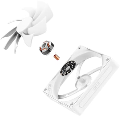 NZXT F120Q V2 Quiet Airflow 120mm PWM-vifte (hvit)