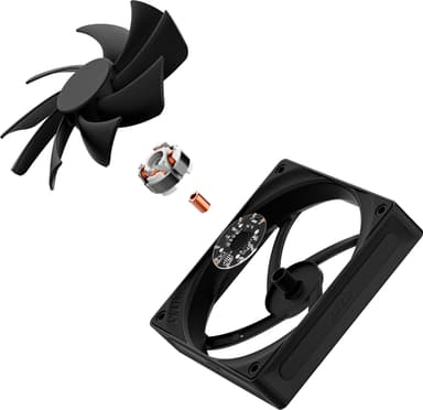 NZXT F120Q V2 Quiet Airflow 120mm PWM-vifte (sort)