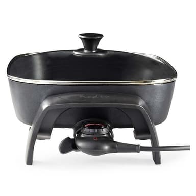Nedis Elektrisk Stekepanne | 40 cm | Solid konstruksjon i aluminium