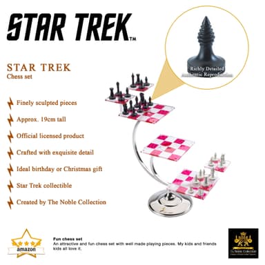 Noble Collection Star Trek sjakksett (3D-sjakk)
