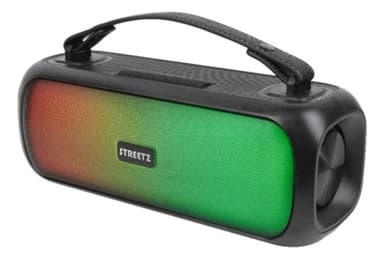 Streetz B200 Boombox 2x 7,5 W, IPX5, AUX, USB flash, LED, svart