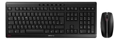 Cherry STREAM DESKTOP - Tastatur- og musesett - Trådløst - 2,4 GHz - Pan Nordic - Tastebryter: Cherry SX - Svart