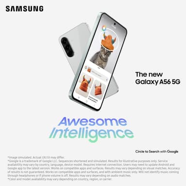 Samsung Galaxy A56 5G smarttelefon 8/128GB Enterprise (grafitt)