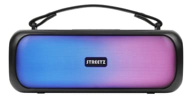 Streetz B200 Boombox 2x 7,5 W, IPX5, AUX, USB flash, LED, svart