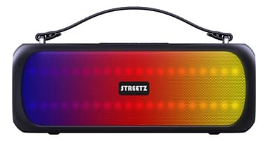 Streetz B200 Boombox 2x 7,5 W, IPX5, AUX, USB flash, LED, svart