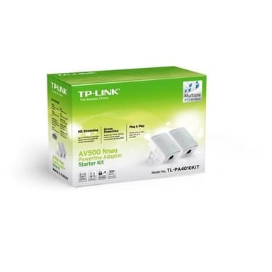 TP-LINK AV 500 Nano Powerline Adapter Starter Kit, hvit (TL-PA4010KIT)