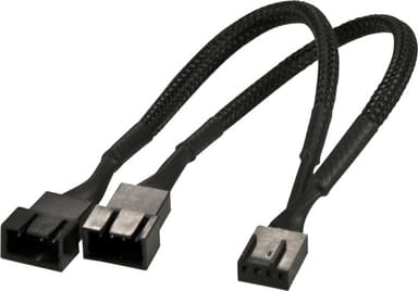 AKASA splitter for PWM-vifter,1x4-pin ha til 2x4-pin hu, svart